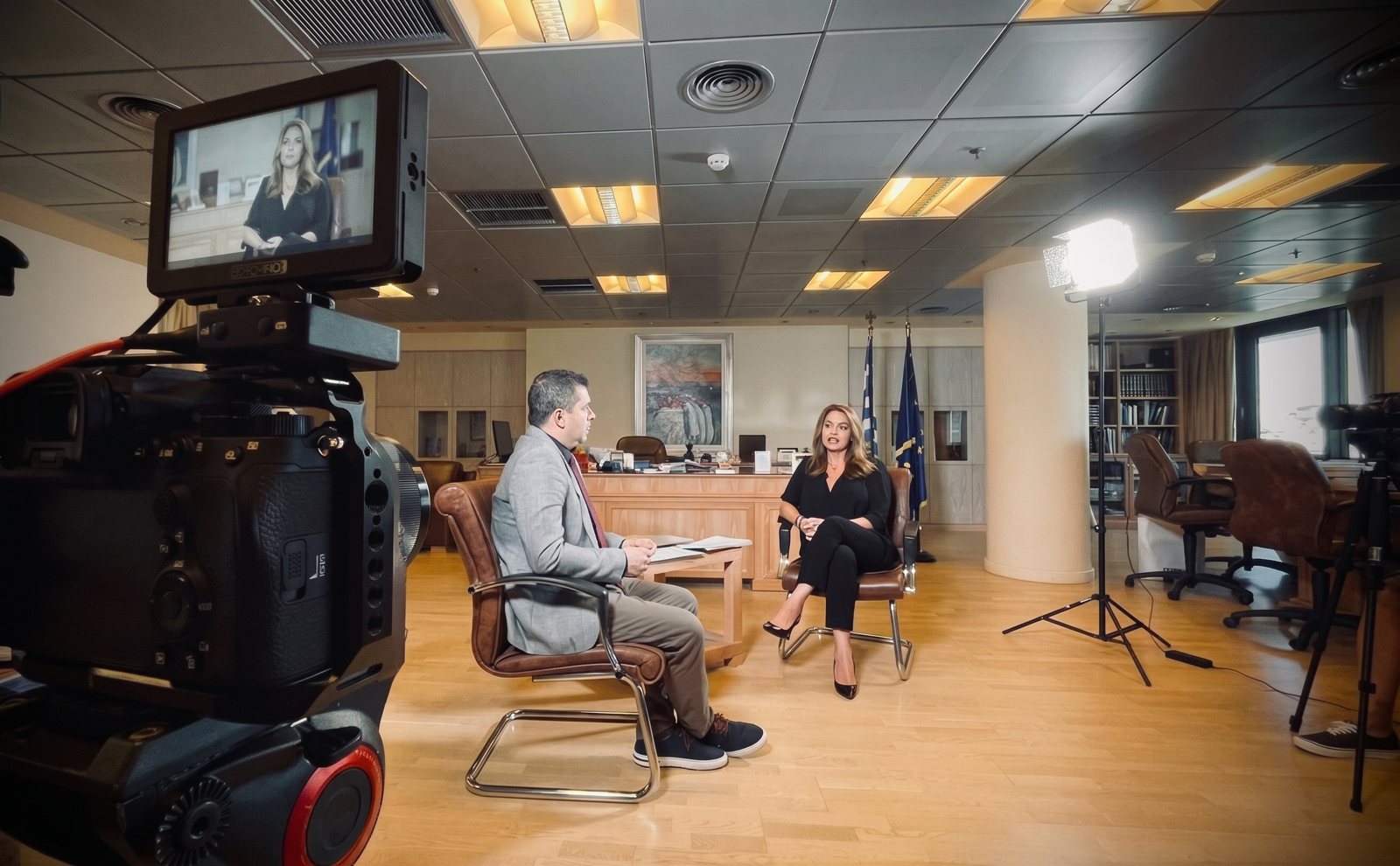 euronews Greek: Multicam interview, Athens